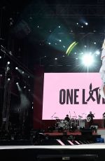 MILEY CYRUS Performs at One Love Manchester Benefit Concert in Manchester 06/04/2017