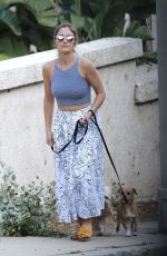 MINKA KELLY Out Walks Her Dog in Hollywood 06/23/2017
