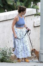 MINKA KELLY Out Walks Her Dog in Hollywood 06/23/2017