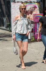 NICKY HILTON in Denim Shorts Out in New York 06/22/2017