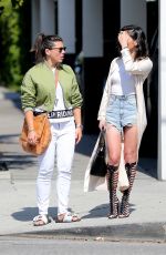 OLIVIA MUNN in Denim Shorts Out in Los Angeles 06/02/2017