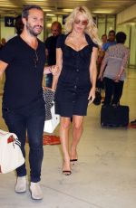 PAMELA ANDERSON at Orly Airport in Paris 06/19/2017