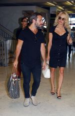 PAMELA ANDERSON at Orly Airport in Paris 06/19/2017