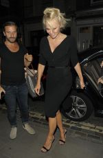 PAMELA ANDERSON Leaves Ivy Restaurant in London 06/16/2017