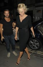 PAMELA ANDERSON Leaves Ivy Restaurant in London 06/16/2017