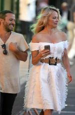 PAMELA ANDERSON Out and About in Saint Tropez 06/02/2017