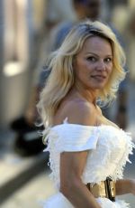 PAMELA ANDERSON Out and About in Saint Tropez 06/02/2017