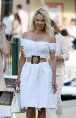 PAMELA ANDERSON Out and About in Saint Tropez 06/02/2017