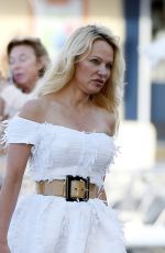 PAMELA ANDERSON Out and About in Saint Tropez 06/02/2017