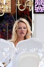 PAMELA ANDERSON Out and About in Saint Tropez 06/02/2017