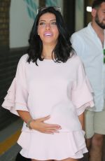 Pregnant CARA DE LA HOYDE Leaves ITV Studios in London 06/20/2017