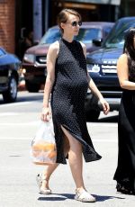 Pregnant CAREY MULLIGAN Out and About in Beverly Hills 06/19/2017