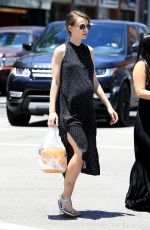 Pregnant CAREY MULLIGAN Out and About in Beverly Hills 06/19/2017