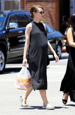 Pregnant CAREY MULLIGAN Out and About in Beverly Hills 06/19/2017
