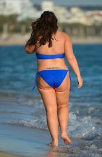Pregnant CHANELLE HAYES in Bikini at a Beach in Majorca 06/25/2017