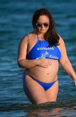 Pregnant CHANELLE HAYES in Bikini at a Beach in Majorca 06/25/2017