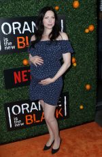 Pregnant LAURA PREPON at Orange in the New Black Season 5 Premiere Party in New York 06/09/2017