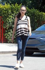 Pregnant MILA KUNIS Out Shopping in Los Angeles 06/20/2017