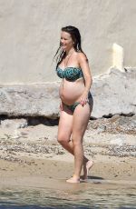 Pregnant PRINCESS SOFIA OF SWEDEN in Bikini on the Beach in St. Tropez 06/25/2017