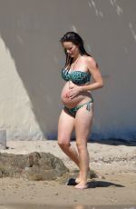 Pregnant PRINCESS SOFIA OF SWEDEN in Bikini on the Beach in St. Tropez 06/25/2017