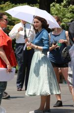 RACHEL BROSNAHAN on the Set of The Marvelous Mrs. Maisel in New York 06/12/2017