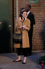 RACHEL BROSNAHAN Smoking a Cigarette Outside Village Vanguard in New York 06/03/2017