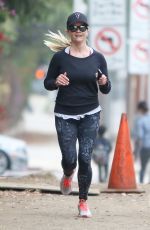 REESE WITHERSPOON Out Jogging in Brentwood 06/05/2017