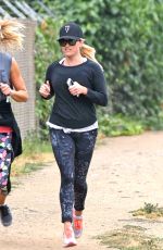 REESE WITHERSPOON Out Jogging in Brentwood 06/05/2017