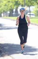 REESE WITHERSPOON Out Jogging in Los Angeles 06/15/2017