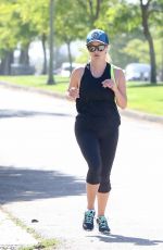 REESE WITHERSPOON Out Jogging in Los Angeles 06/15/2017
