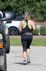 REESE WITHERSPOON Out Jogging in Los Angeles 06/15/2017