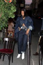 RIHANNA Out for Dinner at Ferdi in Paris 06/16/2017