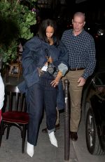 RIHANNA Out for Dinner at Ferdi in Paris 06/16/2017