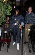 RIHANNA Out for Dinner at Ferdi in Paris 06/16/2017