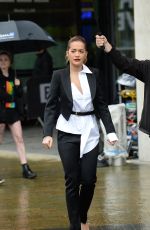 RITA ORA Arrives at BBC Breakfast Studio in Manchester 06/29/2017