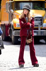 ROMEE STRIJD on the Set of a Photoshoot in New York 06/02/2017\