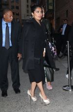 SALMA HAYEK Arrives at Late Show with Stephen Colbert 06/06/2017