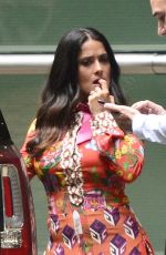 SALMA HAYEK Arrives at The Daily Show with Trevor Noah in New York 06/08/2017