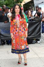 SALMA HAYEK Arrives at The Daily Show with Trevor Noah in New York 06/08/2017