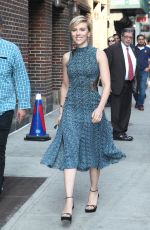 SCARLETT JOHANSSON Arrives at Late Show with Stephen Colbert in New York 06/13/2017
