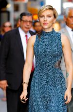SCARLETT JOHANSSON Arrives at Late Show with Stephen Colbert in New York 06/13/2017