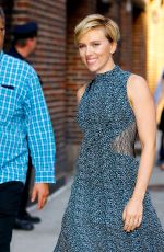 SCARLETT JOHANSSON Arrives at Late Show with Stephen Colbert in New York 06/13/2017