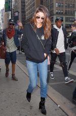 SELENA GOMEZ Out on Times Square in New York 06/04/2017