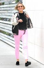 SHARON STONE Shopping at Louis Vuitton Store in Beverly Hills 05/31/2017
