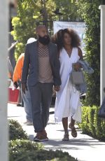 SOLANGE KNOWLES Arrives at Gracias Madre Restaurant in West Hollywood 06/14/2017