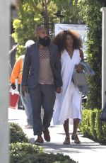 SOLANGE KNOWLES Arrives at Gracias Madre Restaurant in West Hollywood 06/14/2017