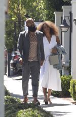 SOLANGE KNOWLES Arrives at Gracias Madre Restaurant in West Hollywood 06/14/2017
