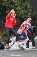 SOPHIE TURNER and Joe Jonas Arrives at a Gym in Los Angeles 06/06/2017