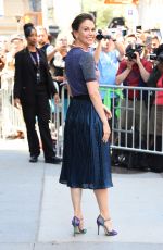 SUTTON FOSTER Arrives at AOL Studio in New York 06/27/2017