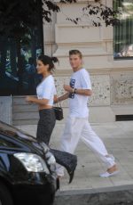 TAHNEE ATKINSON and Jordan Barrett Out Shopping in Milan 06/17/2017